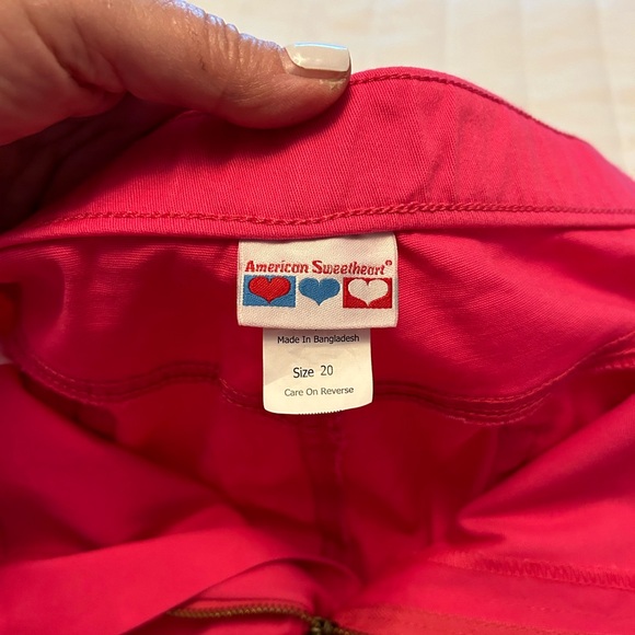 American Sweatheart Solid Pink Pants Trouser Size 20 - Picture 6 of 12